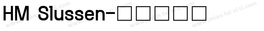 HM Slussen字体转换